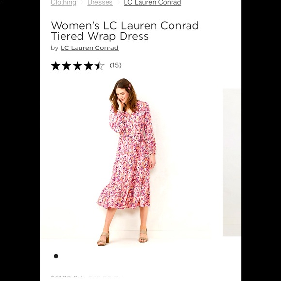 NWT! - Lauren Conrad Tiered Wrap Dress size XXL 😽 - Picture 4 of 10